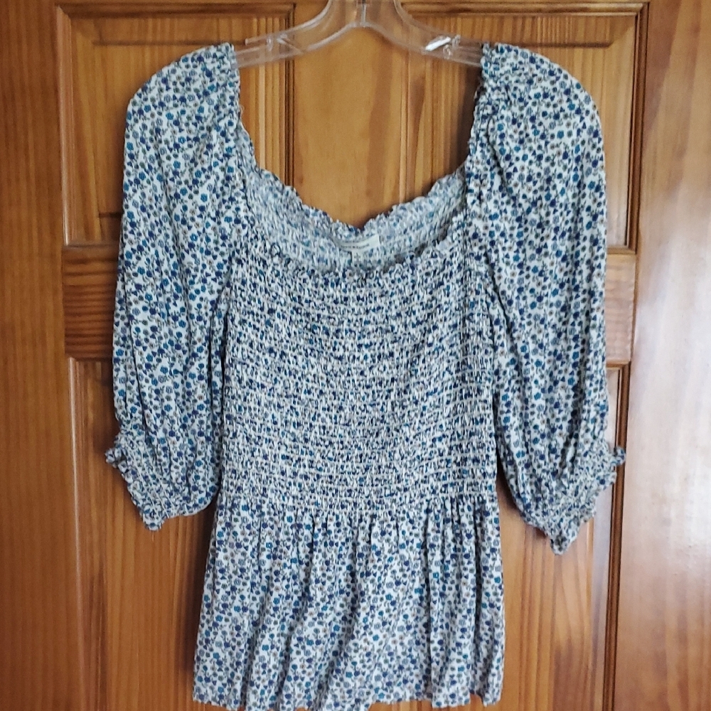 Max Studio Floral Smocked Women's Top